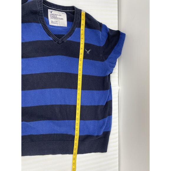 American Eagle Outfitters Purple Black stripe sweater SIZE XXL soft warm cotton - Picture 8 of 8